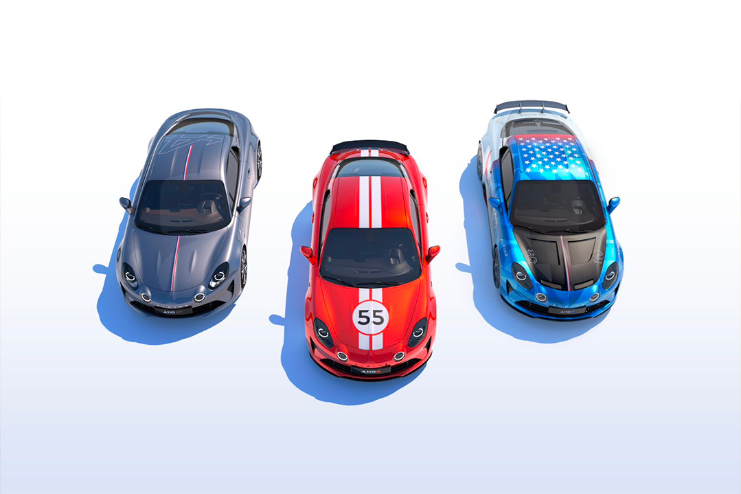 Three iconic liveries for a unique A110