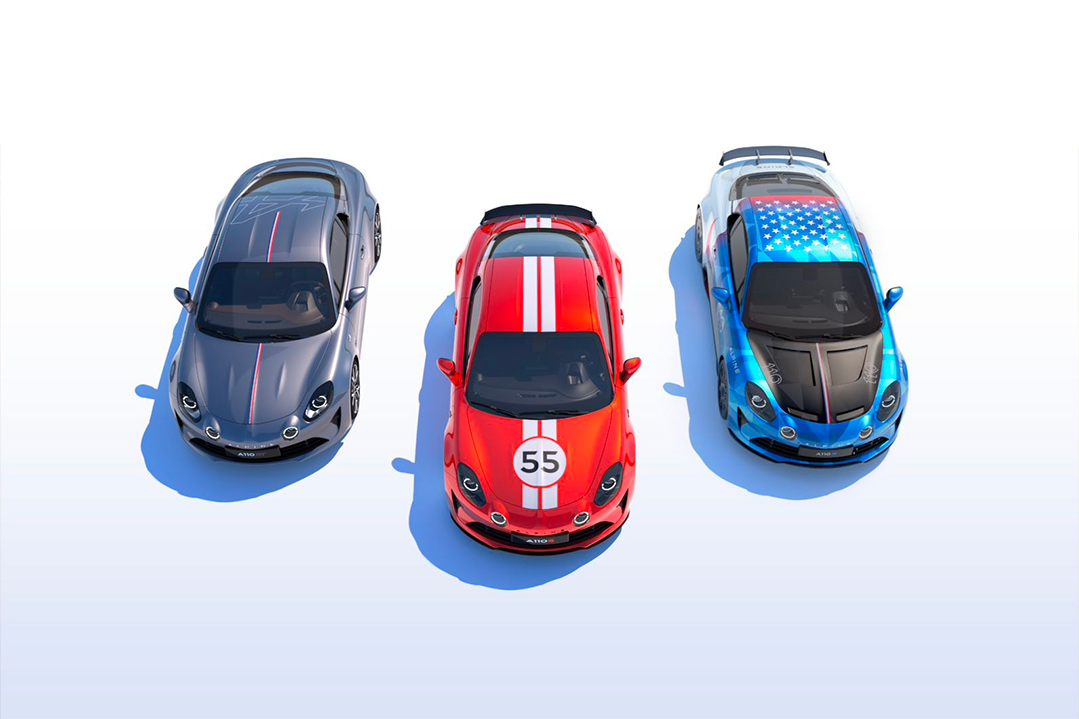 Three iconic liveries for a unique A110 - Three iconic liveries for a unique A110