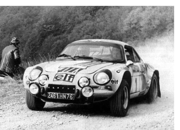 J-L Thérier en 1973, vainqueur du rallye San Remo. - Alpine Renault Retail Group